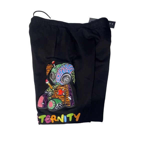 Eternity Outfit Mens T Shirt & Sweat Pants 2X Black Bear Multi Short Sleeve Crew - Picture 5 of 16